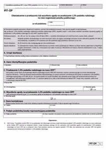 Oświadczenie PIT-OP z Twoim KRS do druku